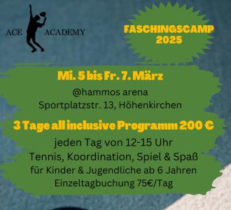 Tenniscamp in den Faschingsferien